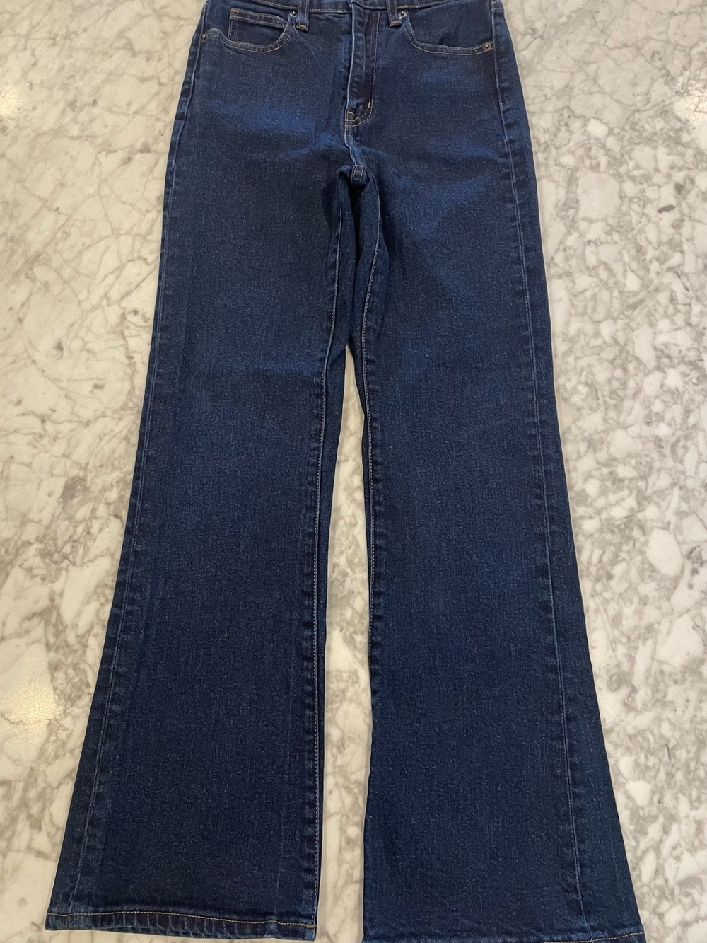 Uniqlo Dark Blue Wide-Leg High-Rise Jeans